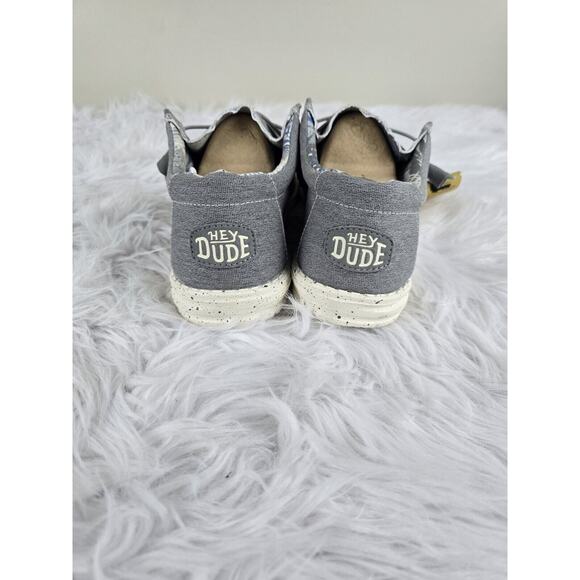 Hey Dude Men's Wally Stretch Loafer Stretch Canvas In Iron Size 11 New With Tags - Picture 5 of 7